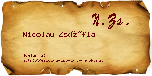 Nicolau Zsófia névjegykártya