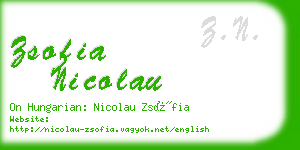zsofia nicolau business card